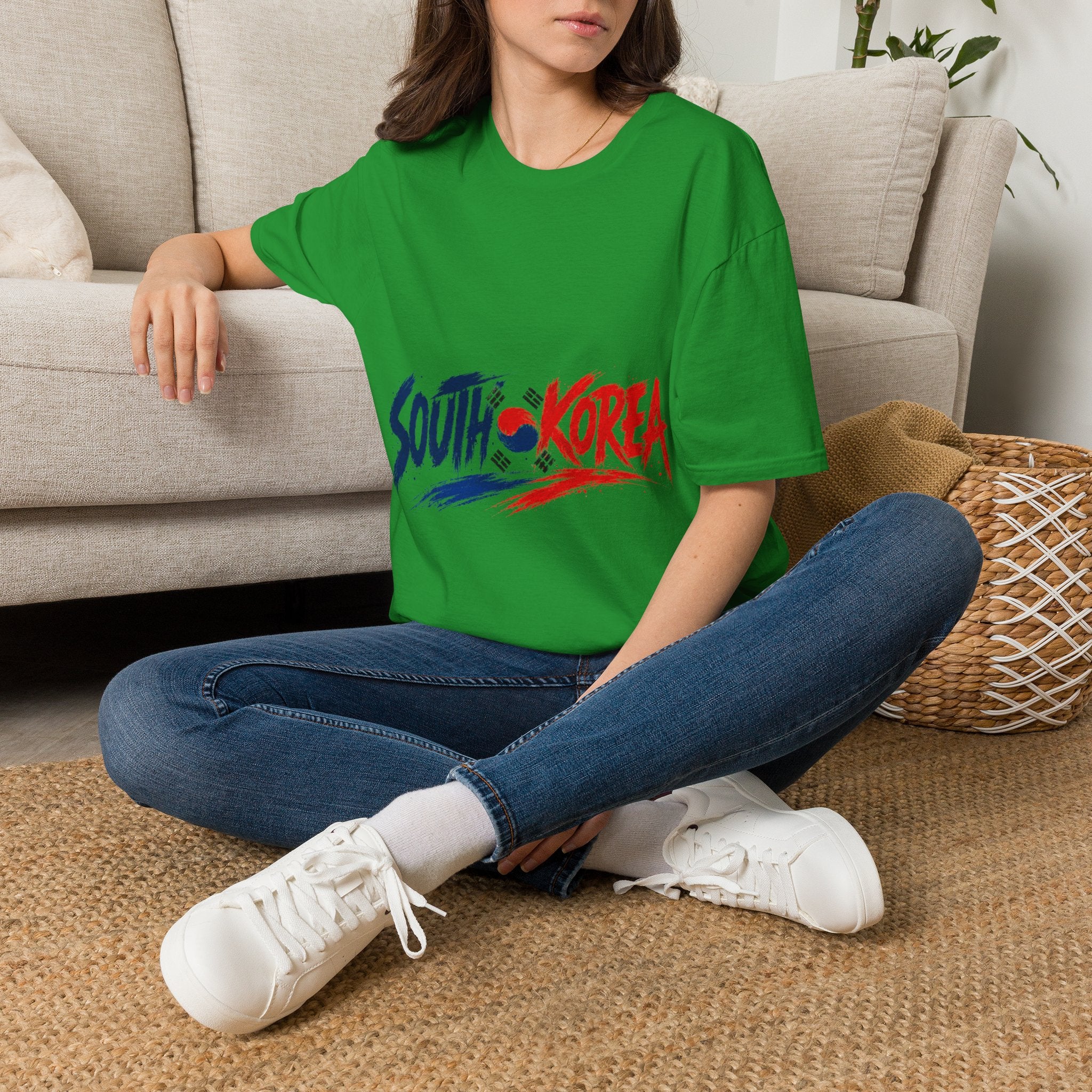 South Korea Flag Brushstroke T-Shirt — Patriotic Korean Travel Tee