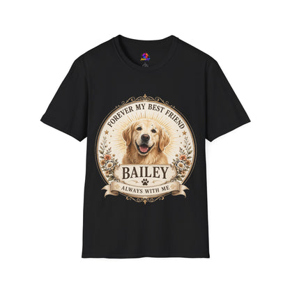 Dog Lover T-Shirt — “Forever My Best Friend” Personalized Golden Retriever Tee