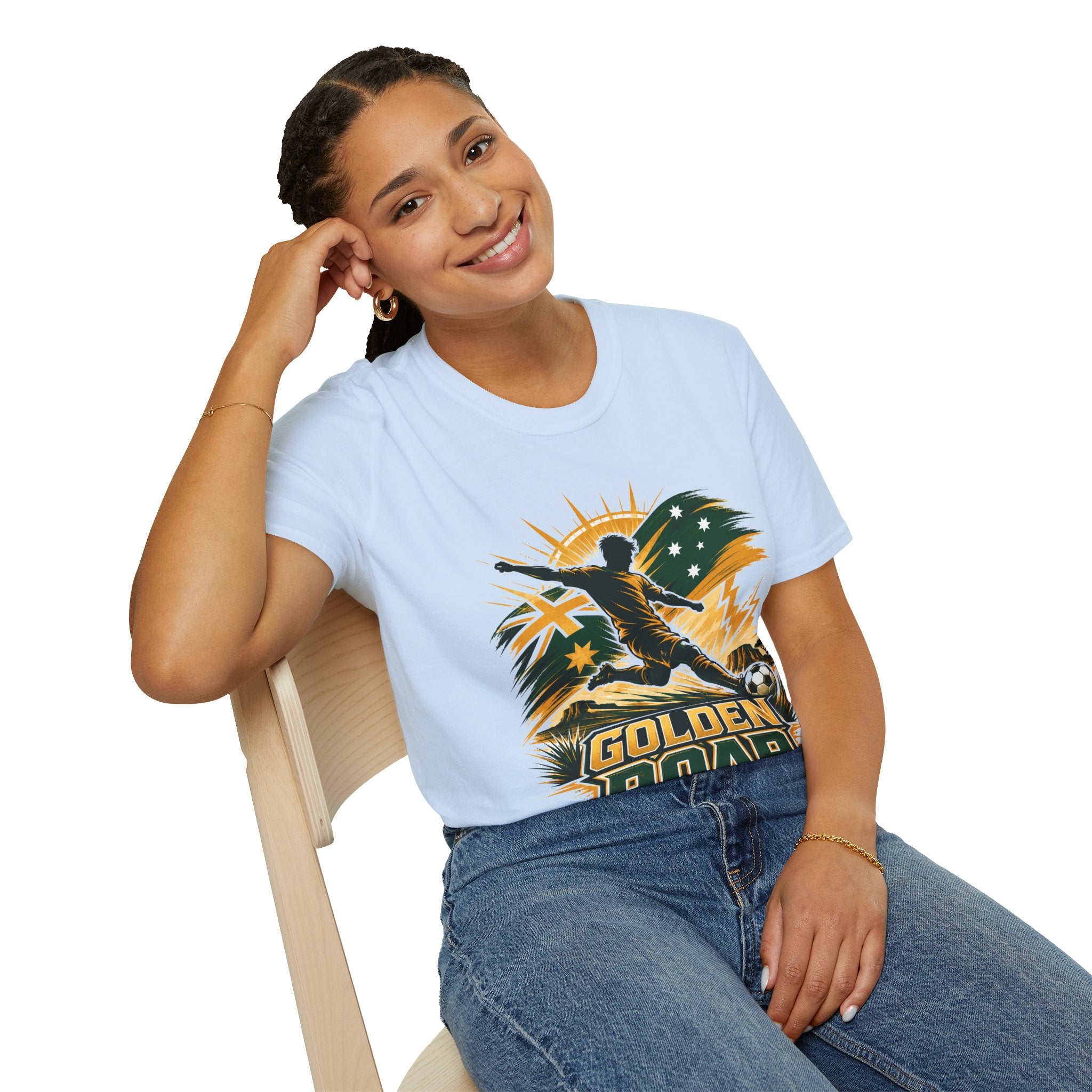 Australia Golden Roar Soccer T-Shirt — Australian Football Fan Tee