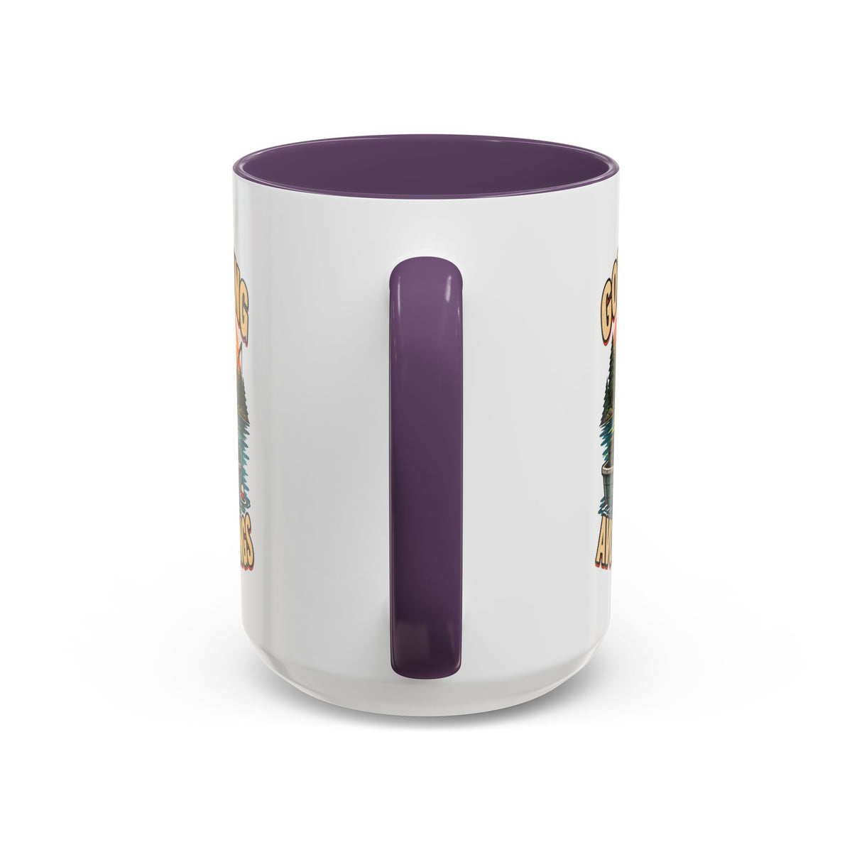 Funny And Witty "Gone Fishing Avoiding Feelings" Accent Coffee Mug (11, 15oz)