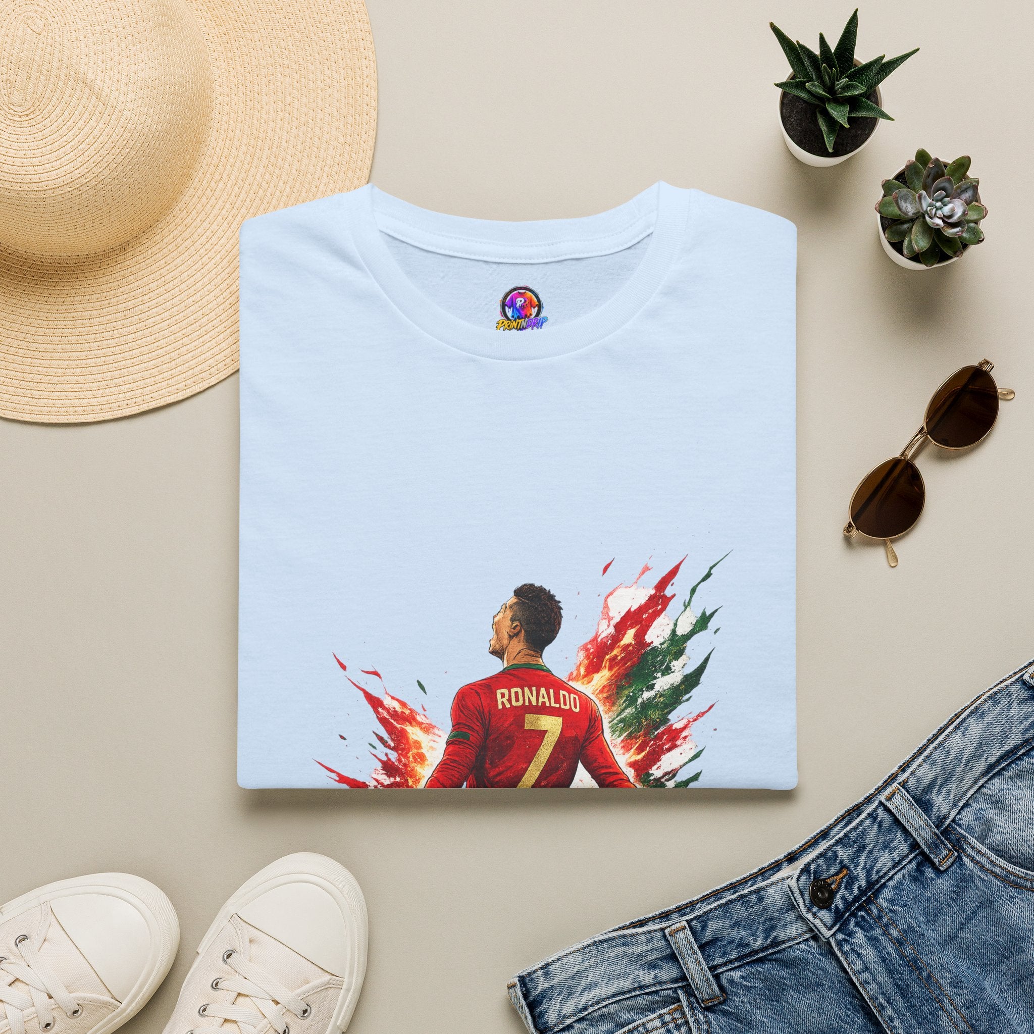 Portugal Soccer Player #7 Graphic T‑Shirt — Dynamic Portugal Fan Tee
