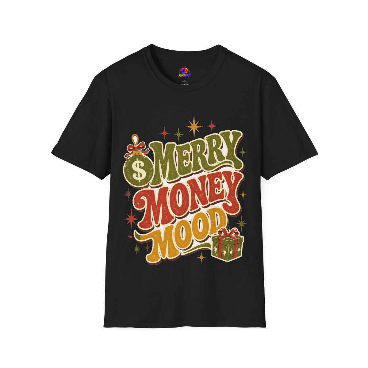 Merry Money Mood T‑Shirt — Retro Holiday Graphic Tee