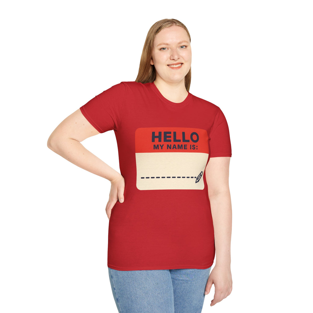 Hello My Name Is Name Tag T-Shirt — Funny Novelty Graphic Tee - Trending Now - August 2026