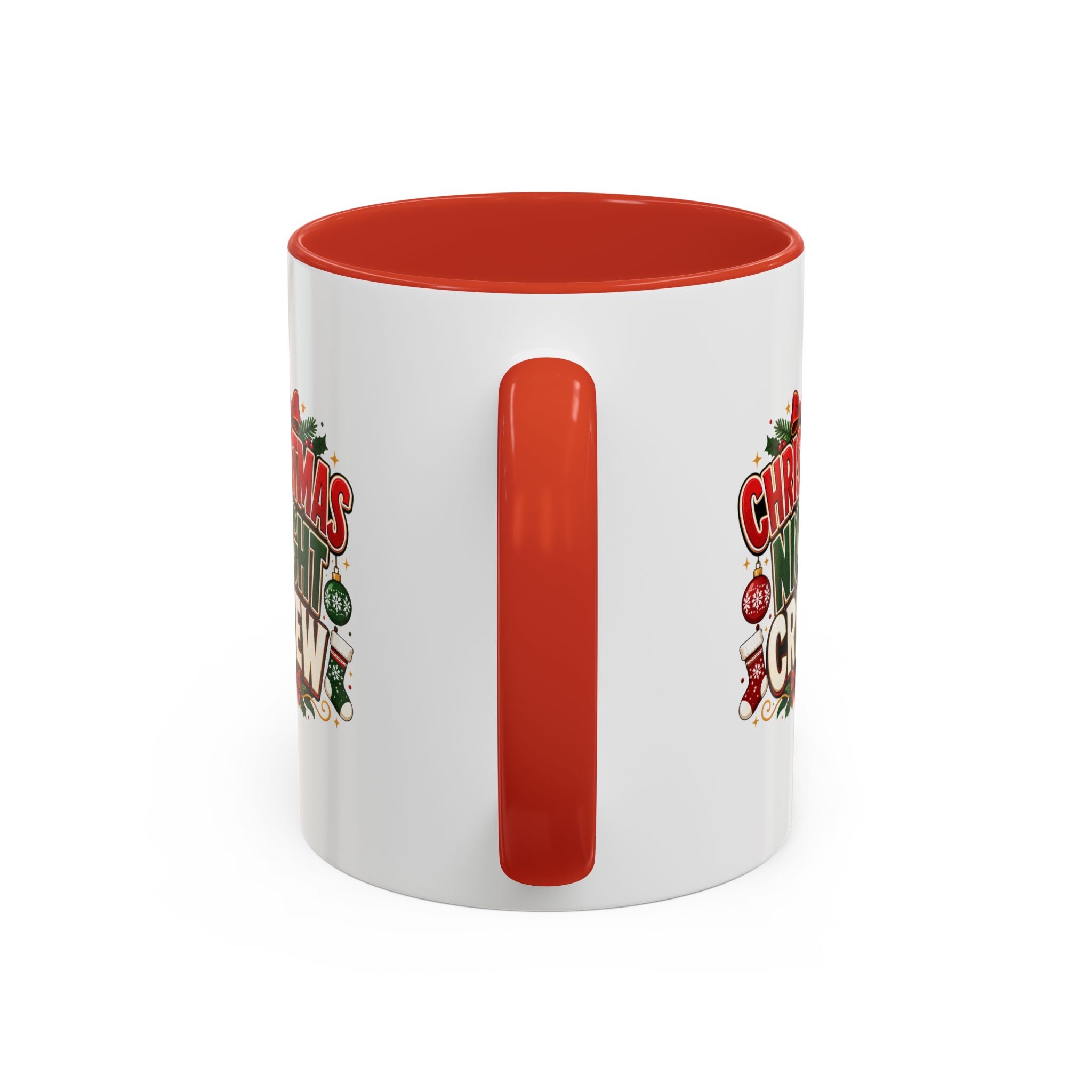 Christmas Night Crew Accent Coffee Mug – Festive Holiday Coffee Cup