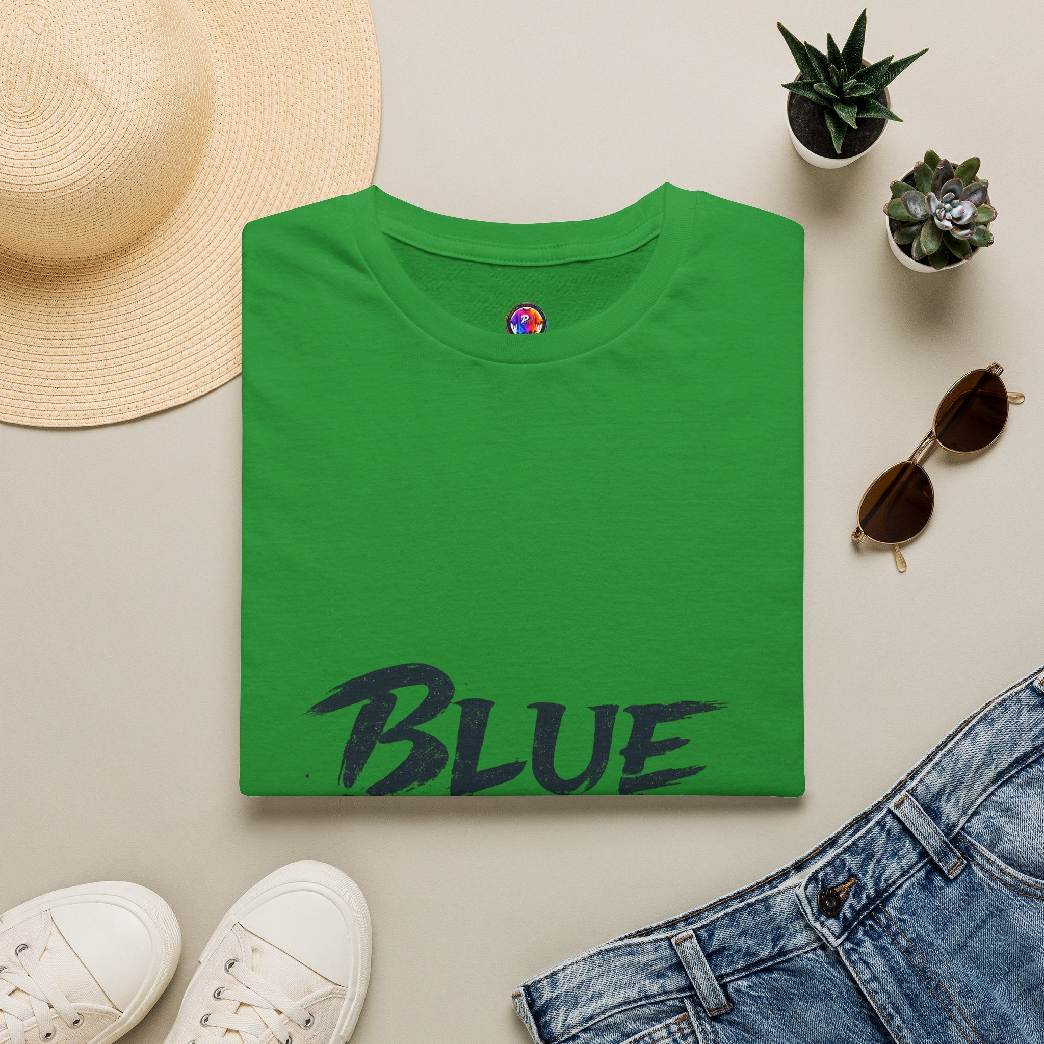 Japan Blue Samurai T-Shirt — Bold Brushstroke Graphic Tee