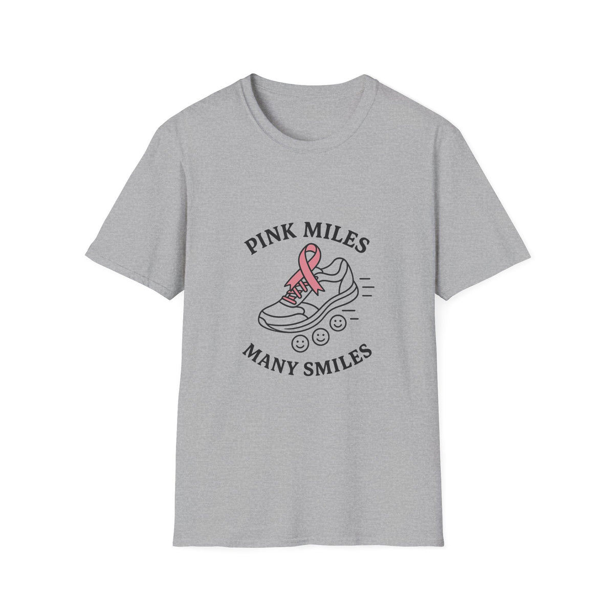 Breast Cancer Awareness T-Shirt — "Pink Miles Many Smiles" Ribbon Tee - Trending Now - October 2026