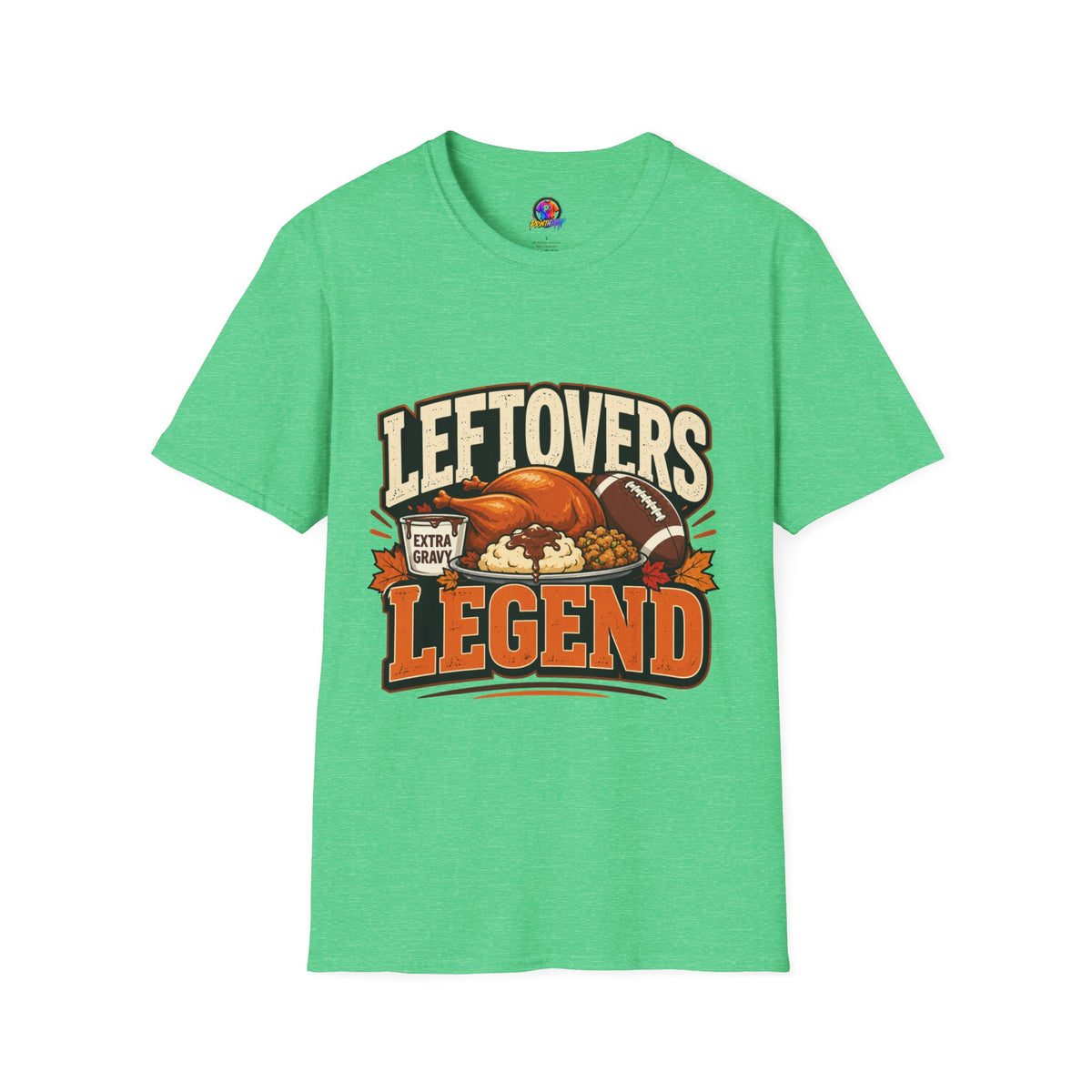 Thanksgiving T-Shirt Leftovers Legend T-Shirt — Thanksgiving Football Turkey Graphic Tee