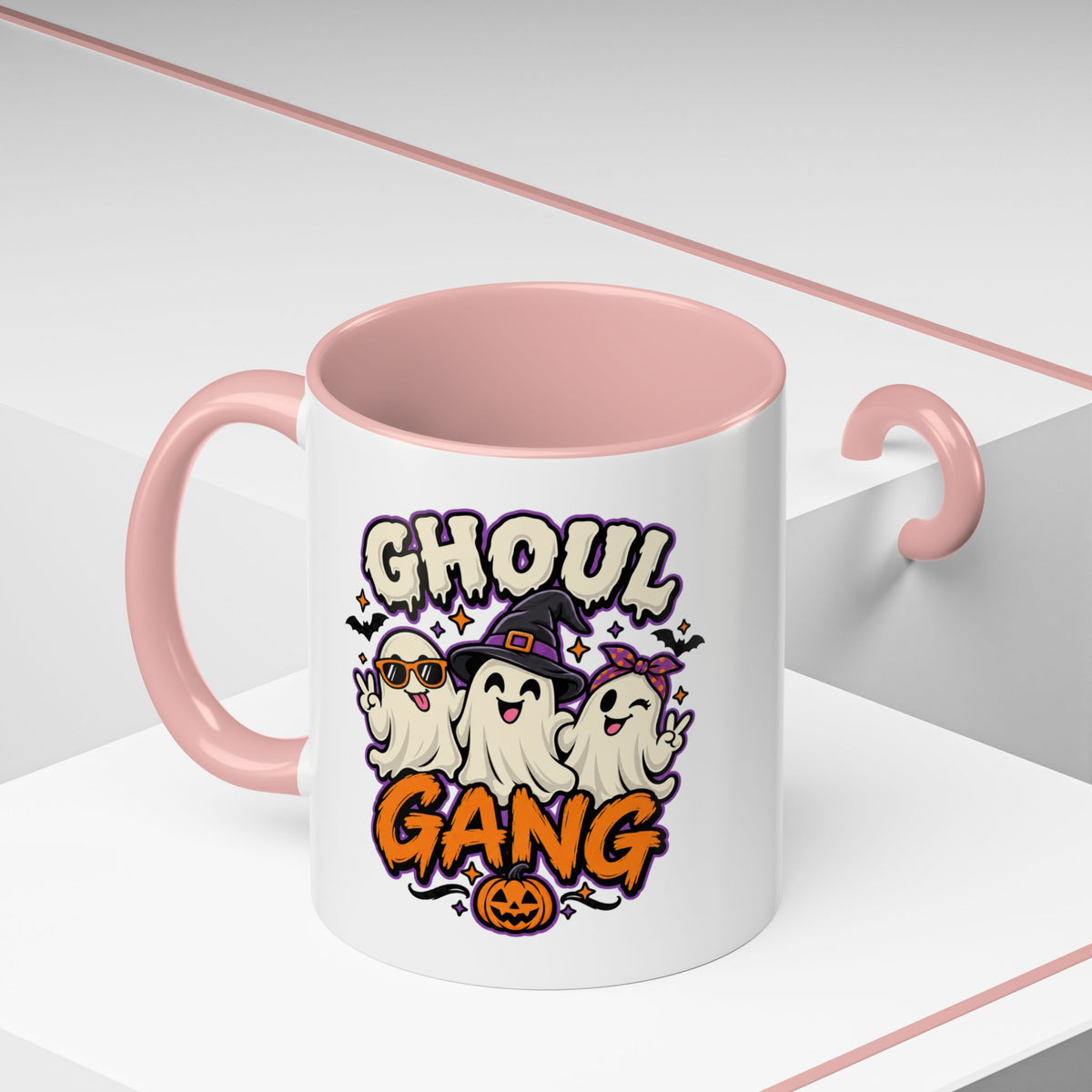 Ghoul Gang Coffee Mug — Cute Halloween Ghosts Accent Mug (11/15oz)