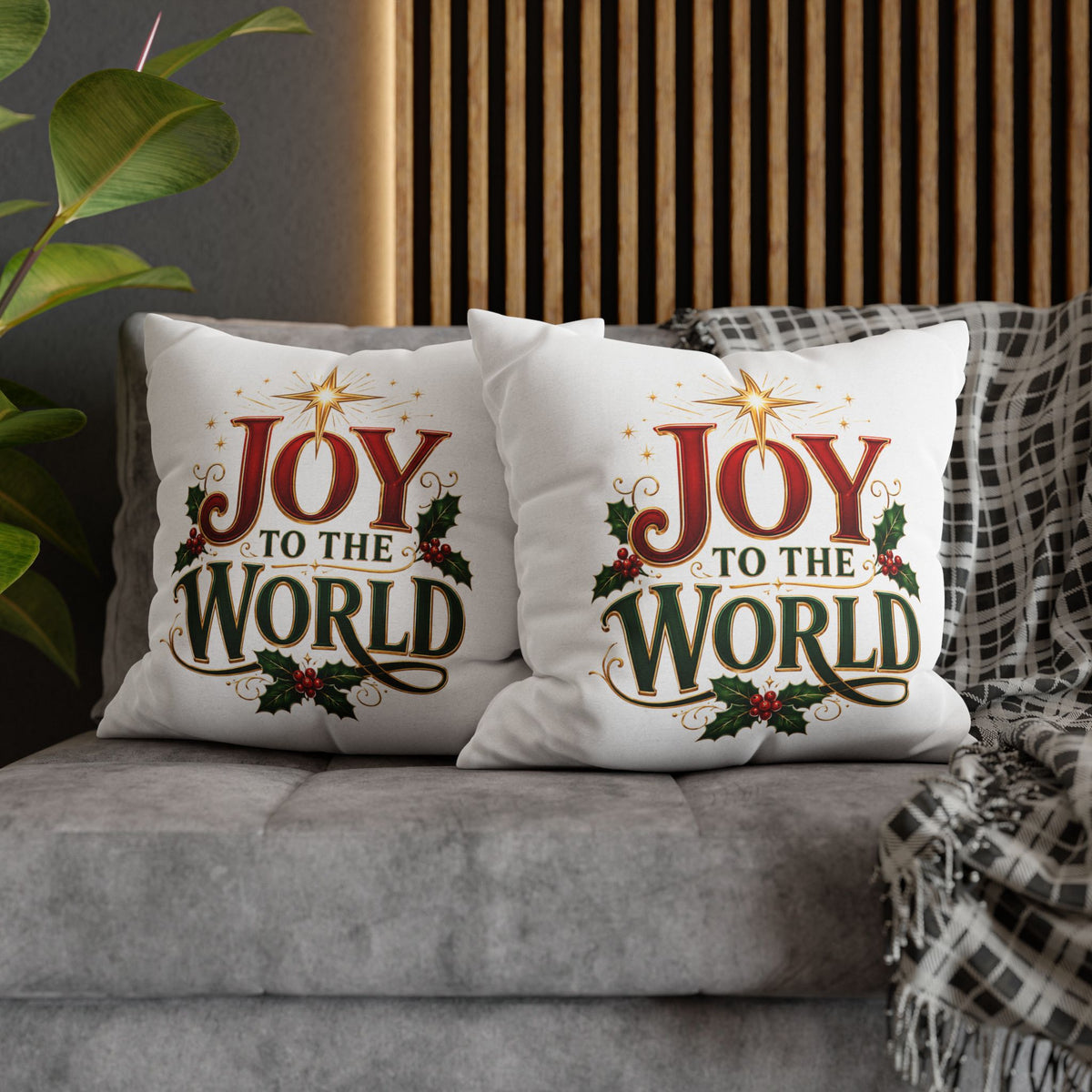 Christmas Pillowcase Joy to the World Christmas Pillowcase