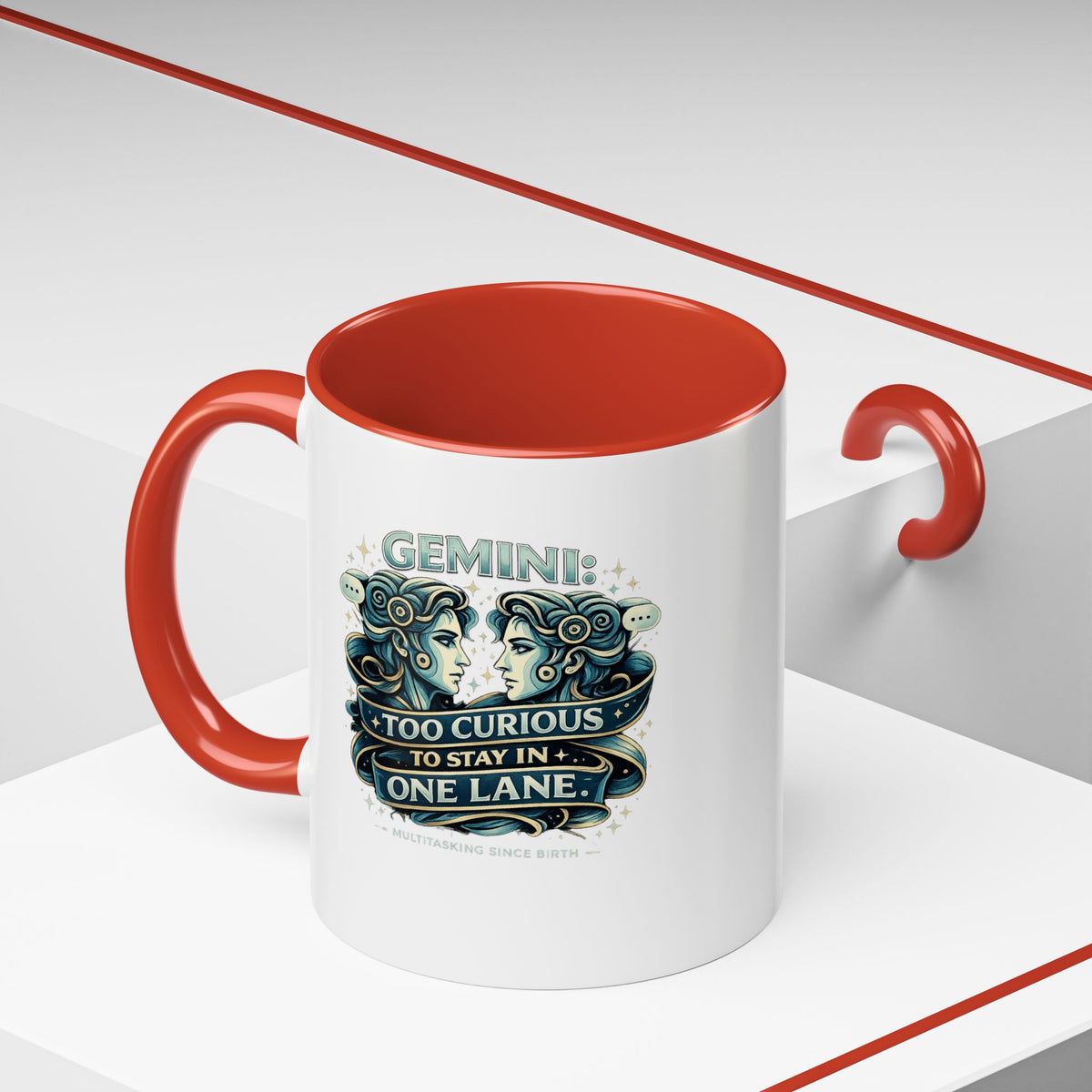 Zodiac Gemini Accent Coffee Mug