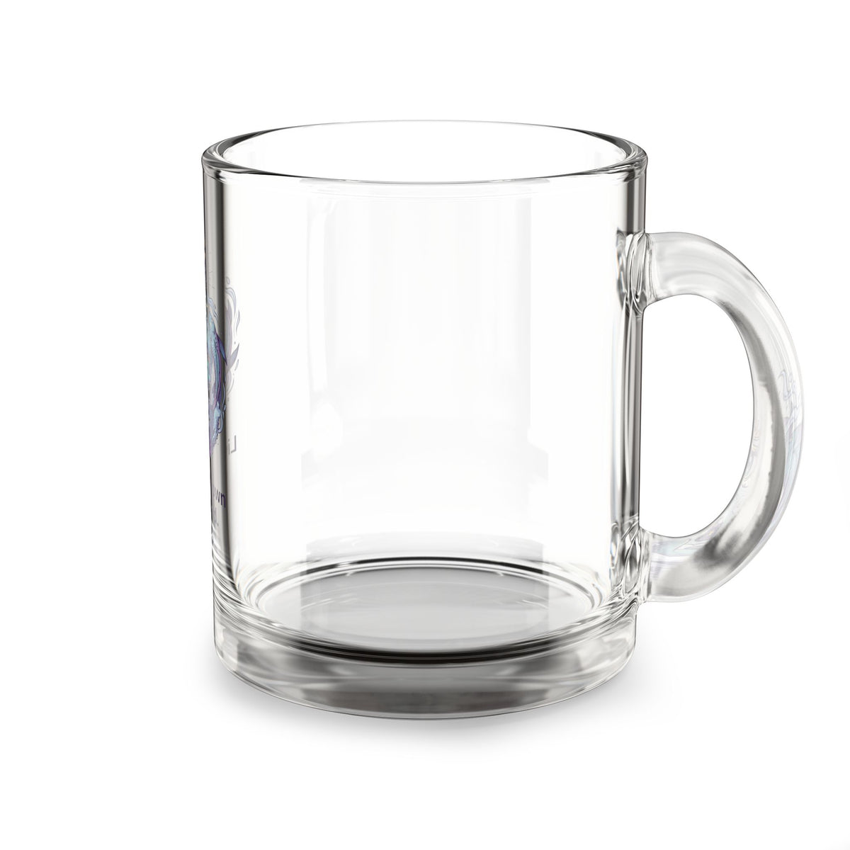 Pisces Glass Mug 10oz — 'Living in My Own Dreamworld' Astrological Zodiac Coffee Cup
