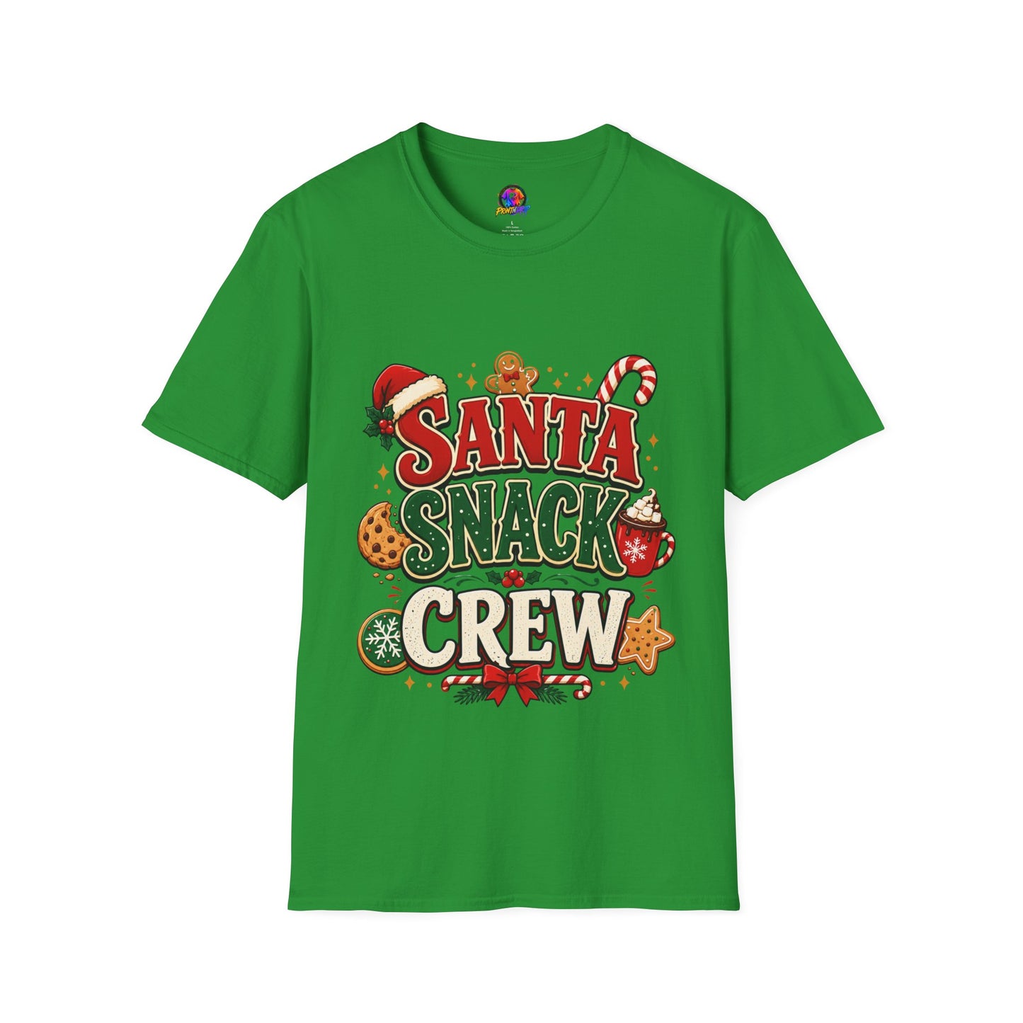 Santa Snack Crew T-Shirt — Christmas Cookie Holiday Tee