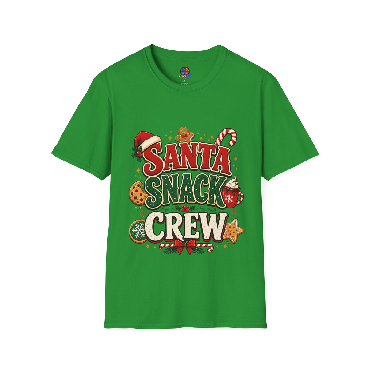Santa Snack Crew T-Shirt — Christmas Cookie Holiday Tee