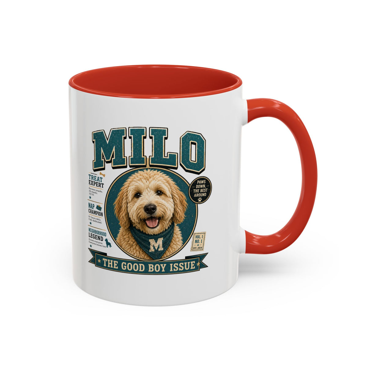 Milo Bailey Dog Dad Mom Milo Dog Coffee Mug — 'The Good Boy Issue' Accent
