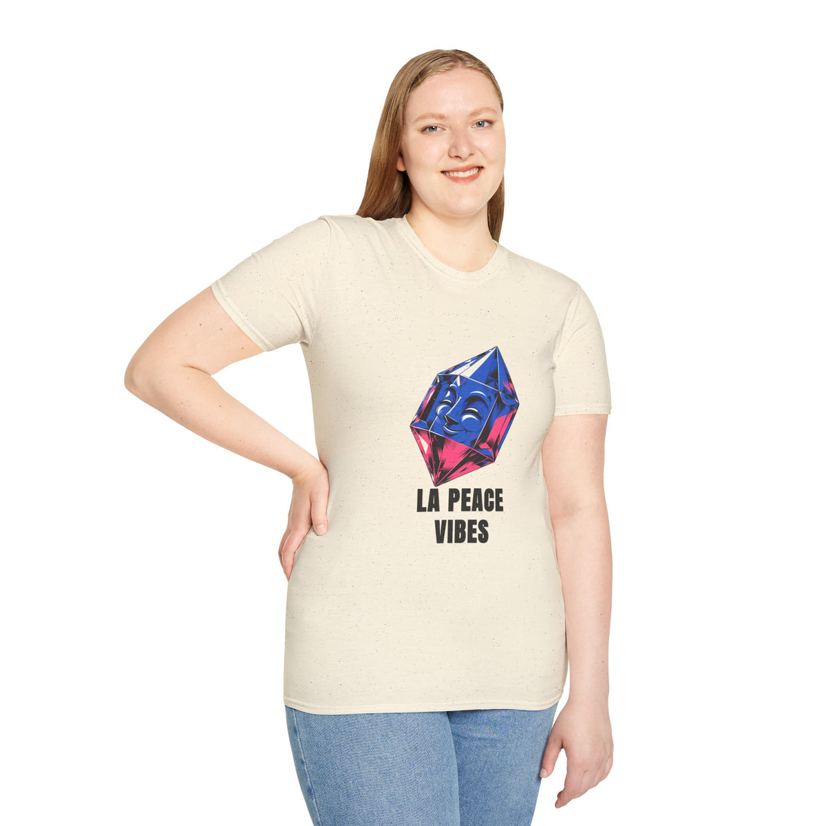 Peace Vibes T-Shirt — Blue Crystal Smiling Buddha Graphic Tee - Trending Now - August 2026