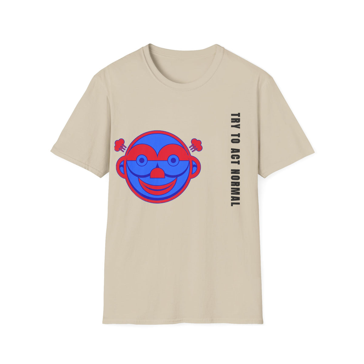 Peekaboo Monkey T-Shirt — Retro Red & Blue Cartoon Graphic Tee - Trending Now - September 2026