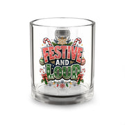 Christmas Glass Mug 10 oz Festive and Loud Glass Mug — 10oz Holiday Christmas Coffee Cup