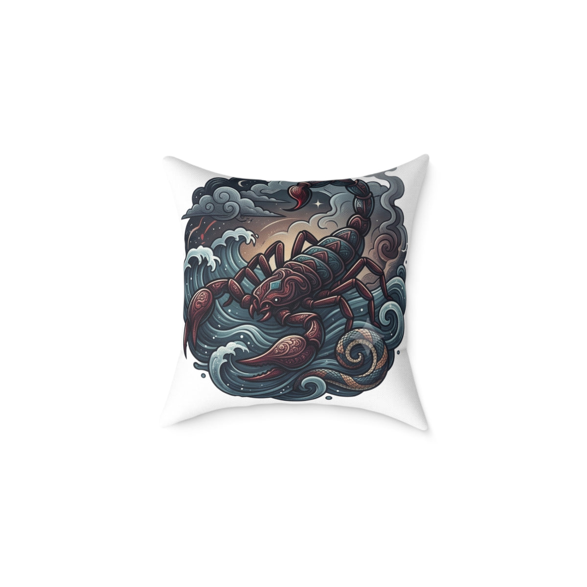 Scorpio Zodiac Square Poly Canvas Pillow