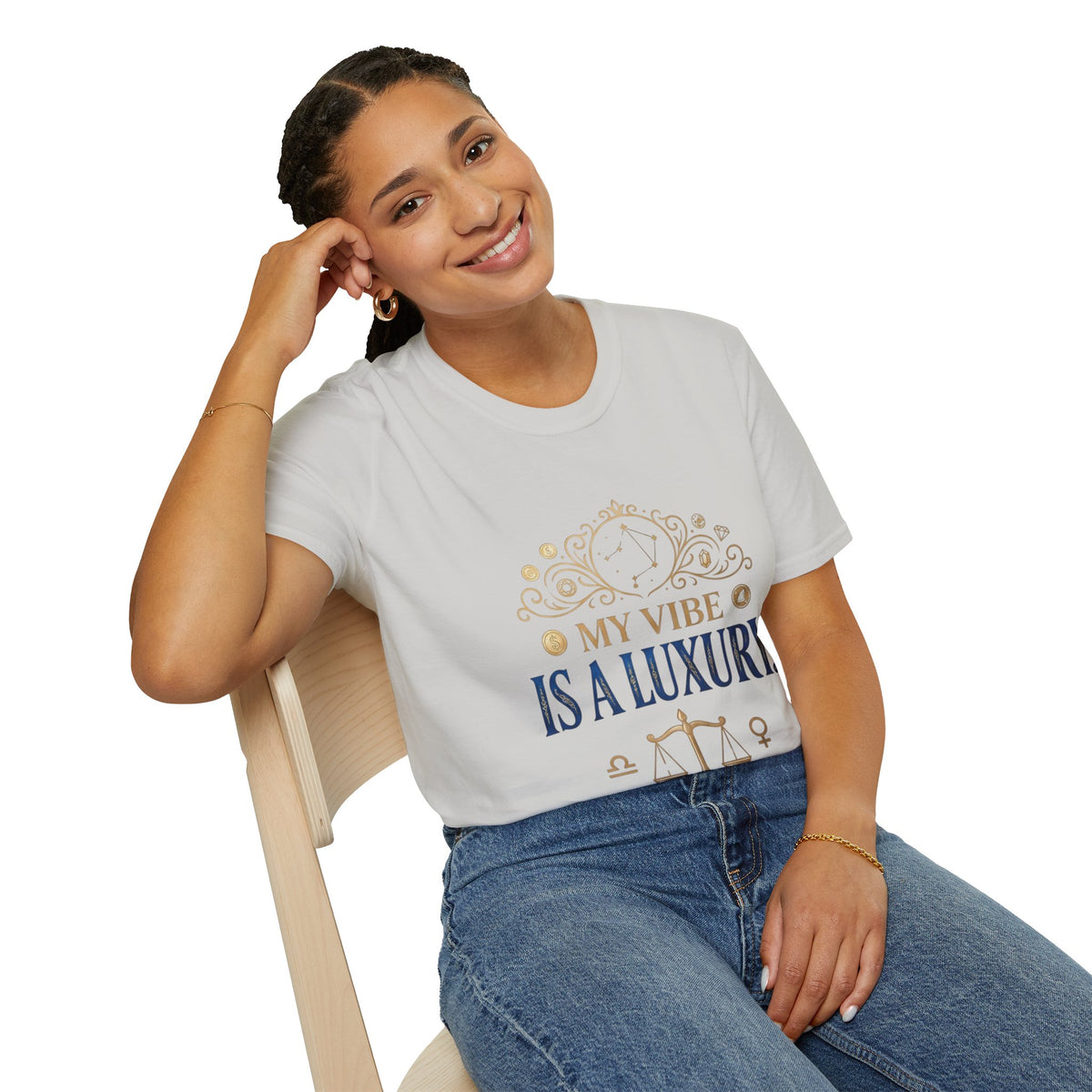 Libra Zodiac T-Shirt — "My Vibe Is A Luxury" Astrology Tee