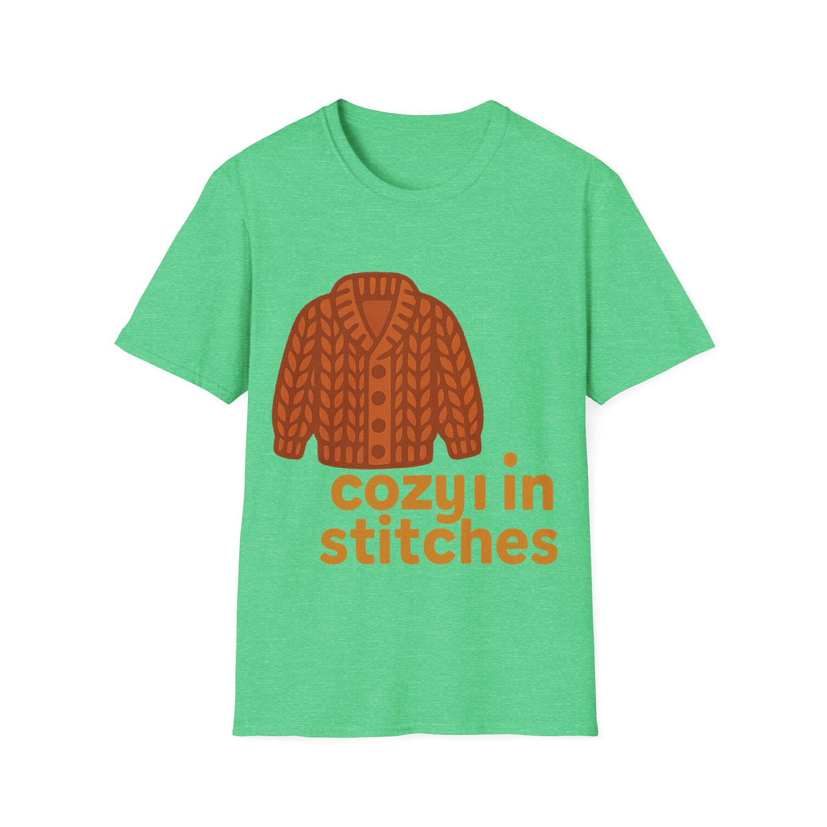 "Cozy In Stitches" Autumn Sweater Tee | Cute Knitting Crochet T-Shirt - Trending Now - September 2026