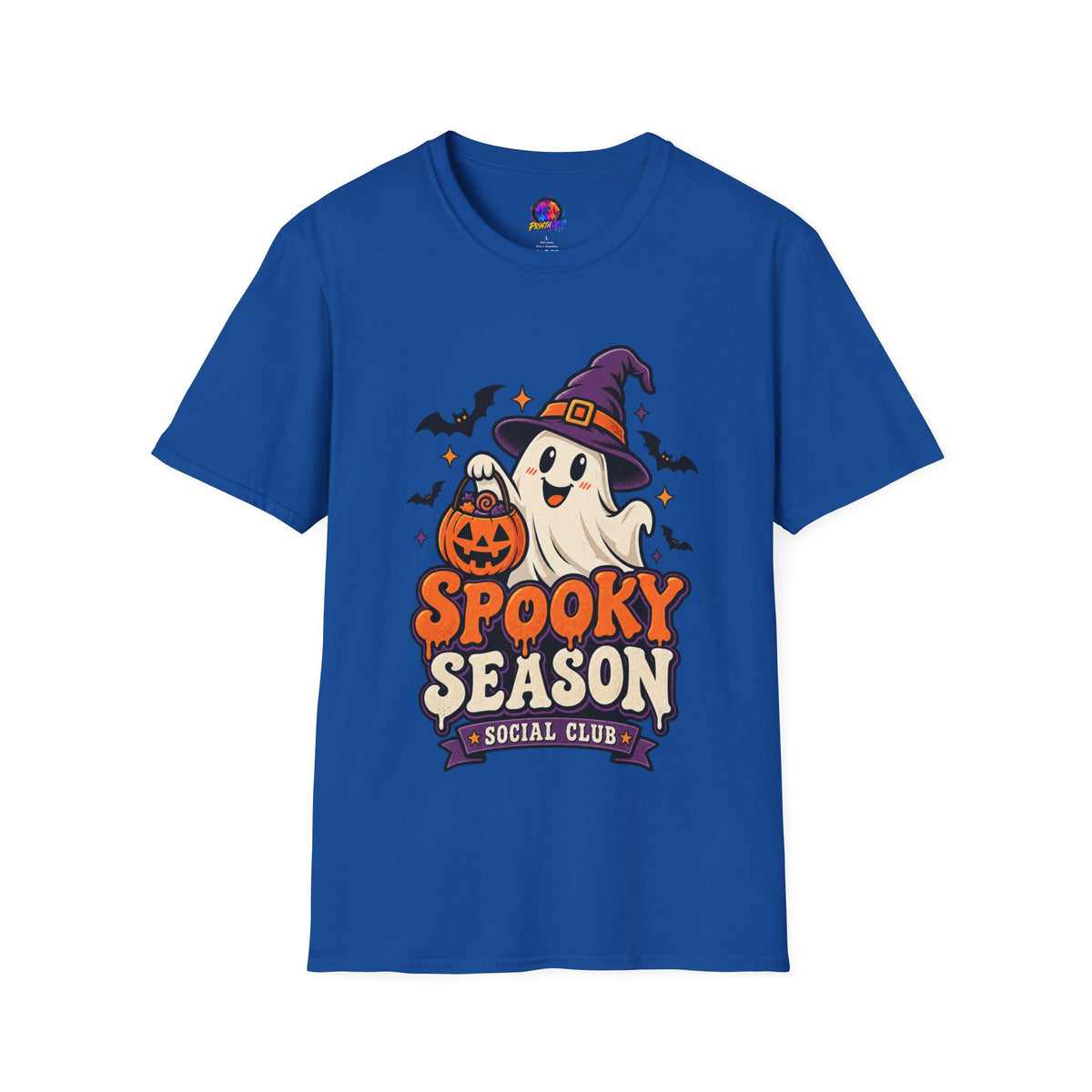 Spooky Season T-Shirt — Cute Ghost Halloween Tee ("Spooky Season Social Club")