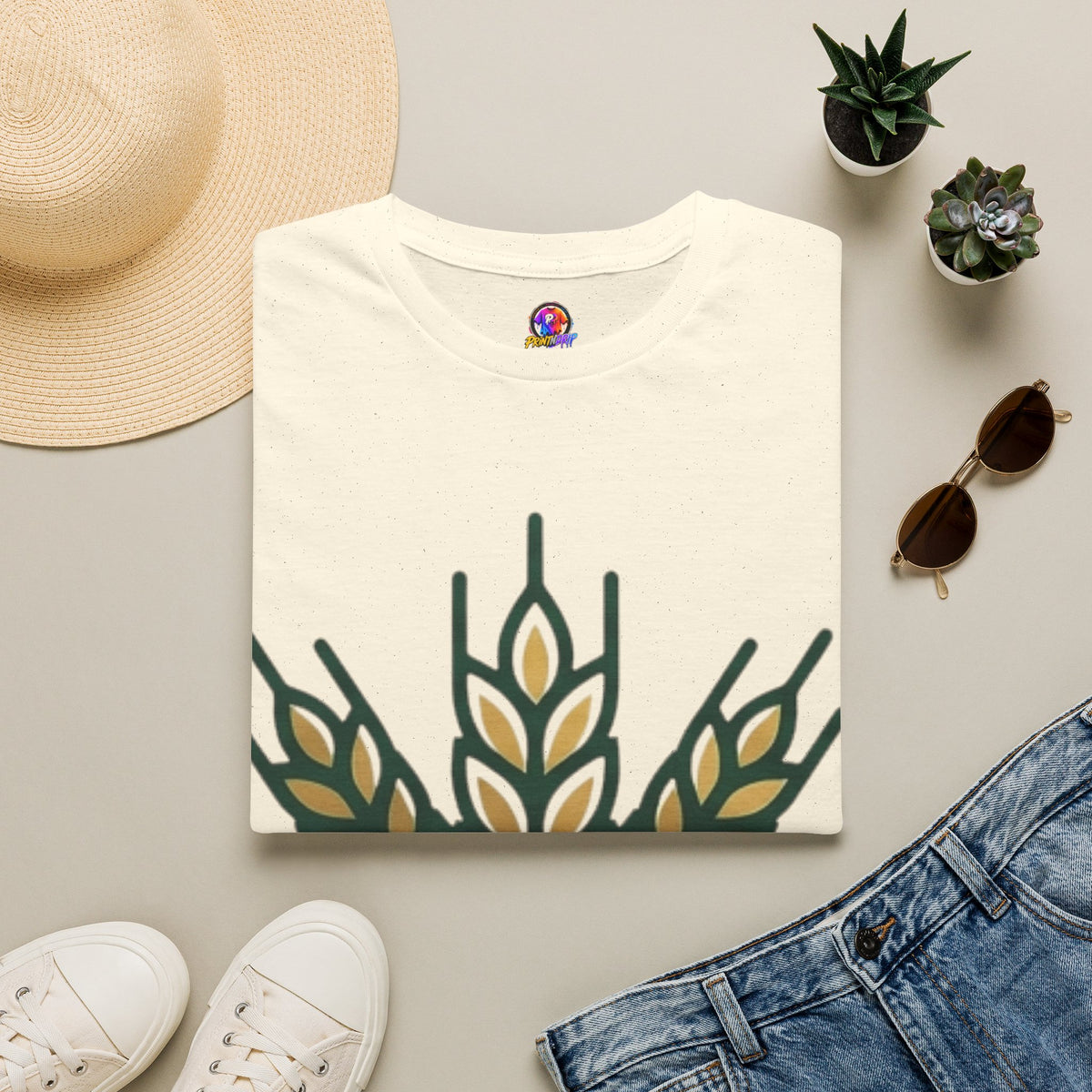 Thanksgiving T-shirt Wheat Field Graphic T-Shirt — Rustic Harvest Farmwear