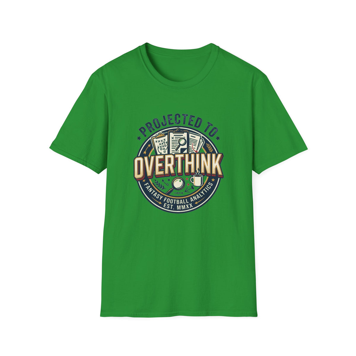 Overthink Club Graphic T-Shirt — 'Proudly Overthink' Vintage Badge Tee - Trending Now - August 2026