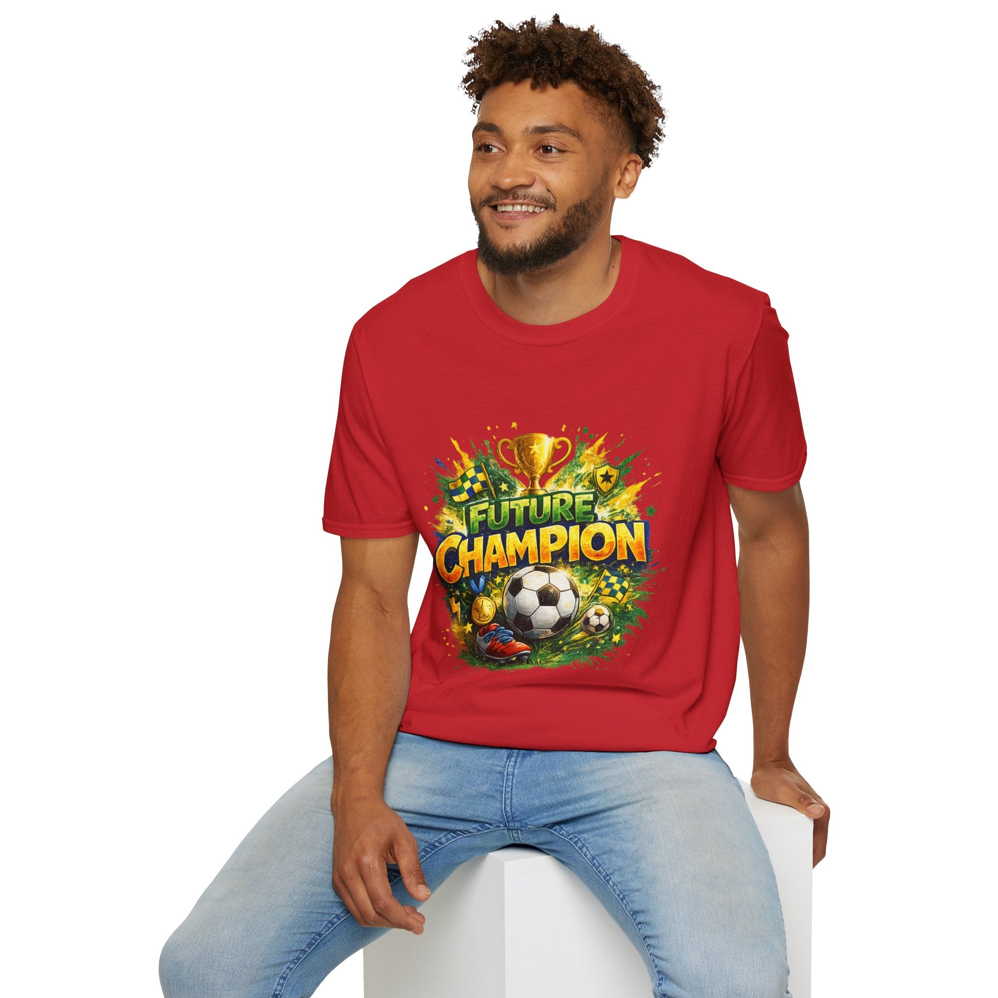 Kids Future Champion Soccer T-Shirt — Kids’ Sports Trophy Graphic Tee