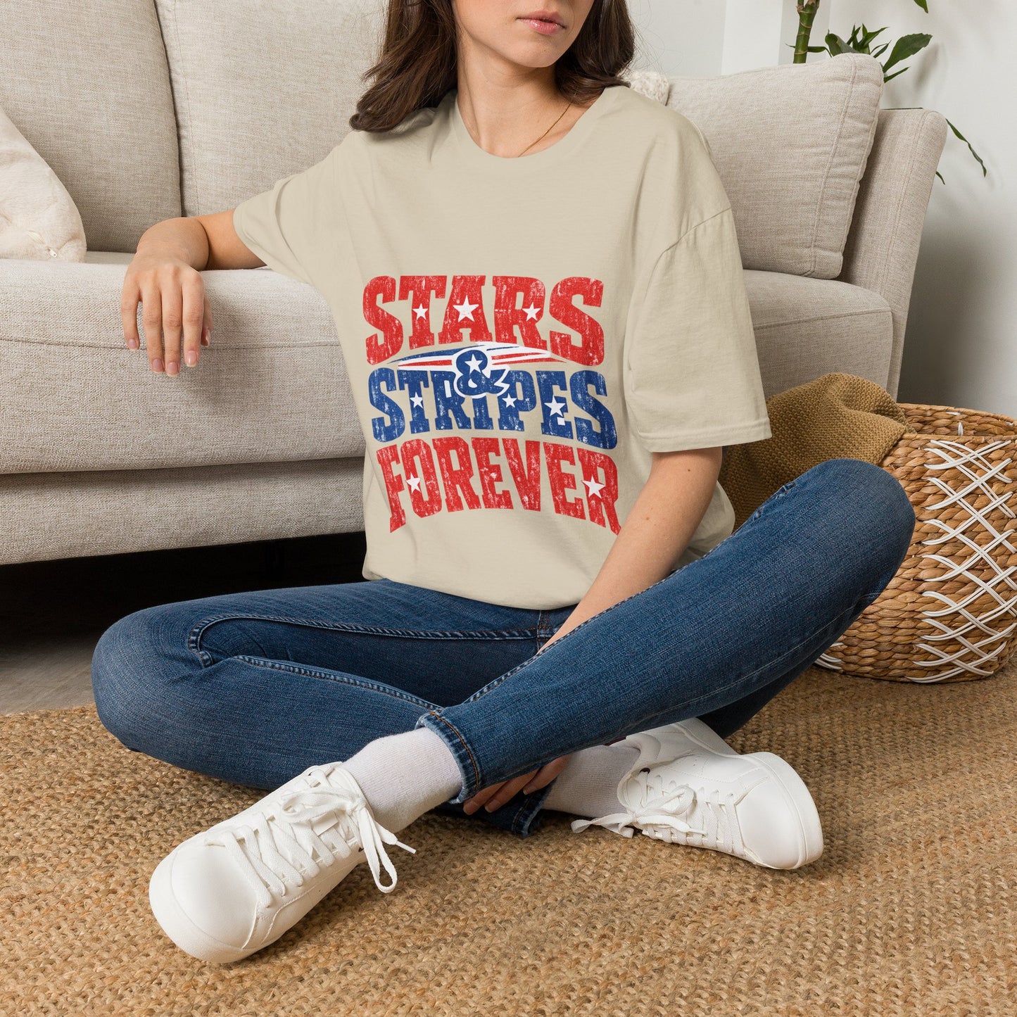 USA Stars & Stripes Forever T-Shirt — Patriotic Red White Blue Graphic Tee