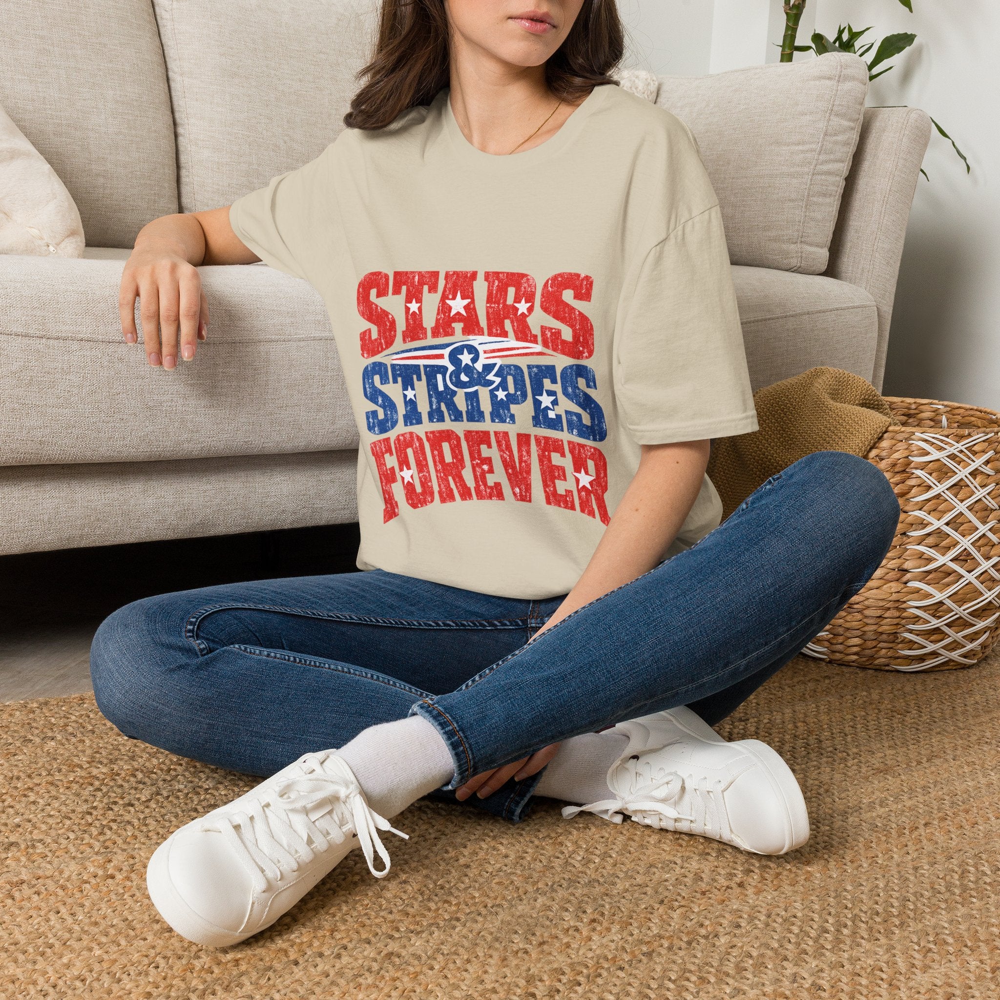 USA Stars & Stripes Forever T-Shirt — Patriotic Red White Blue Graphic Tee