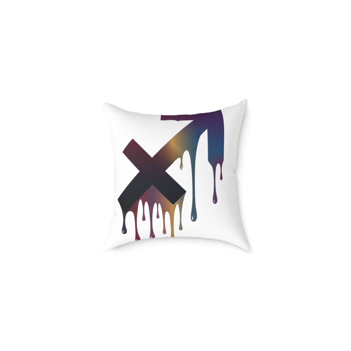 Dripping Sagittarius Zodiac Astrological Square Poly Canvas Pillow