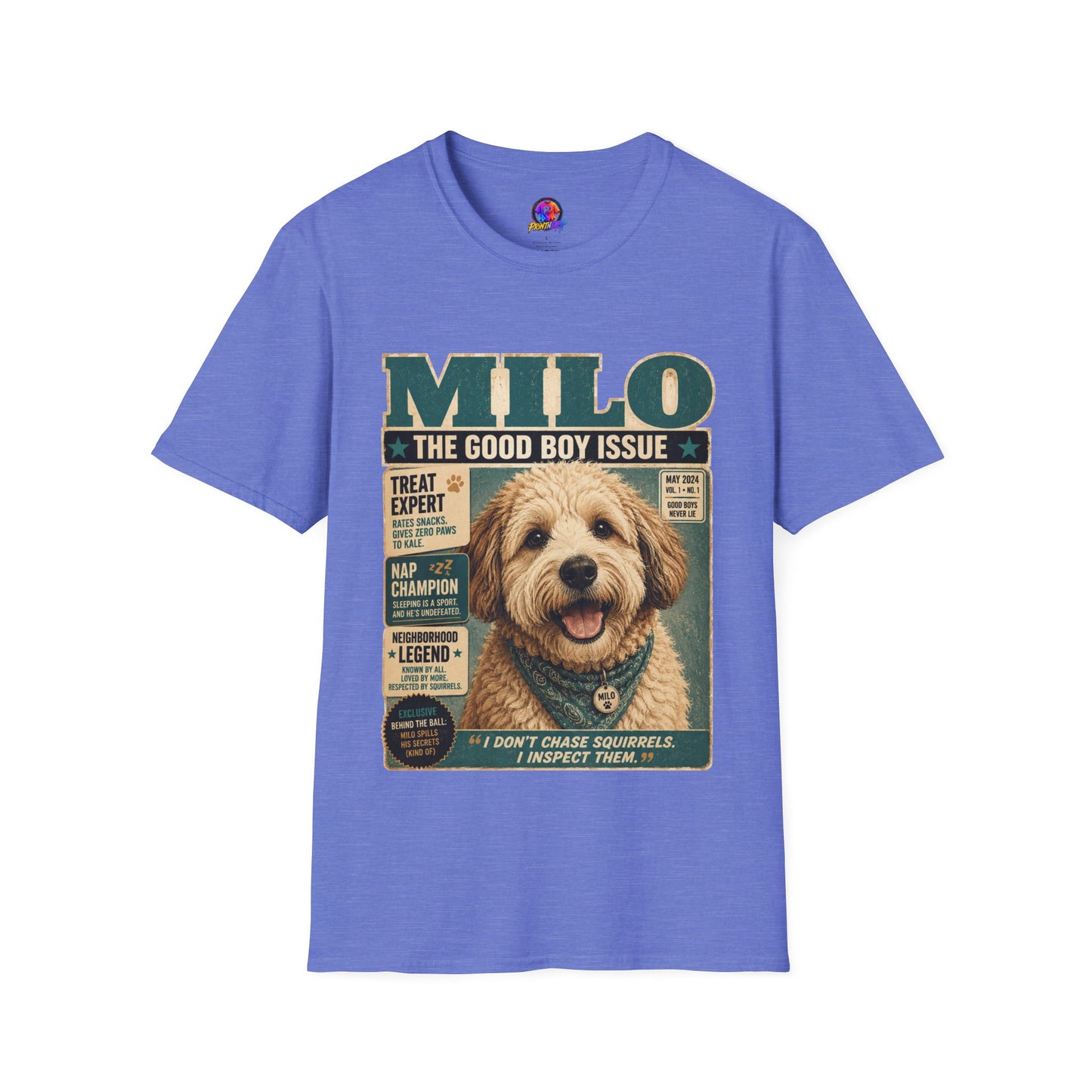 Milo 'The Good Boy Issue' Dog Magazine T-Shirt