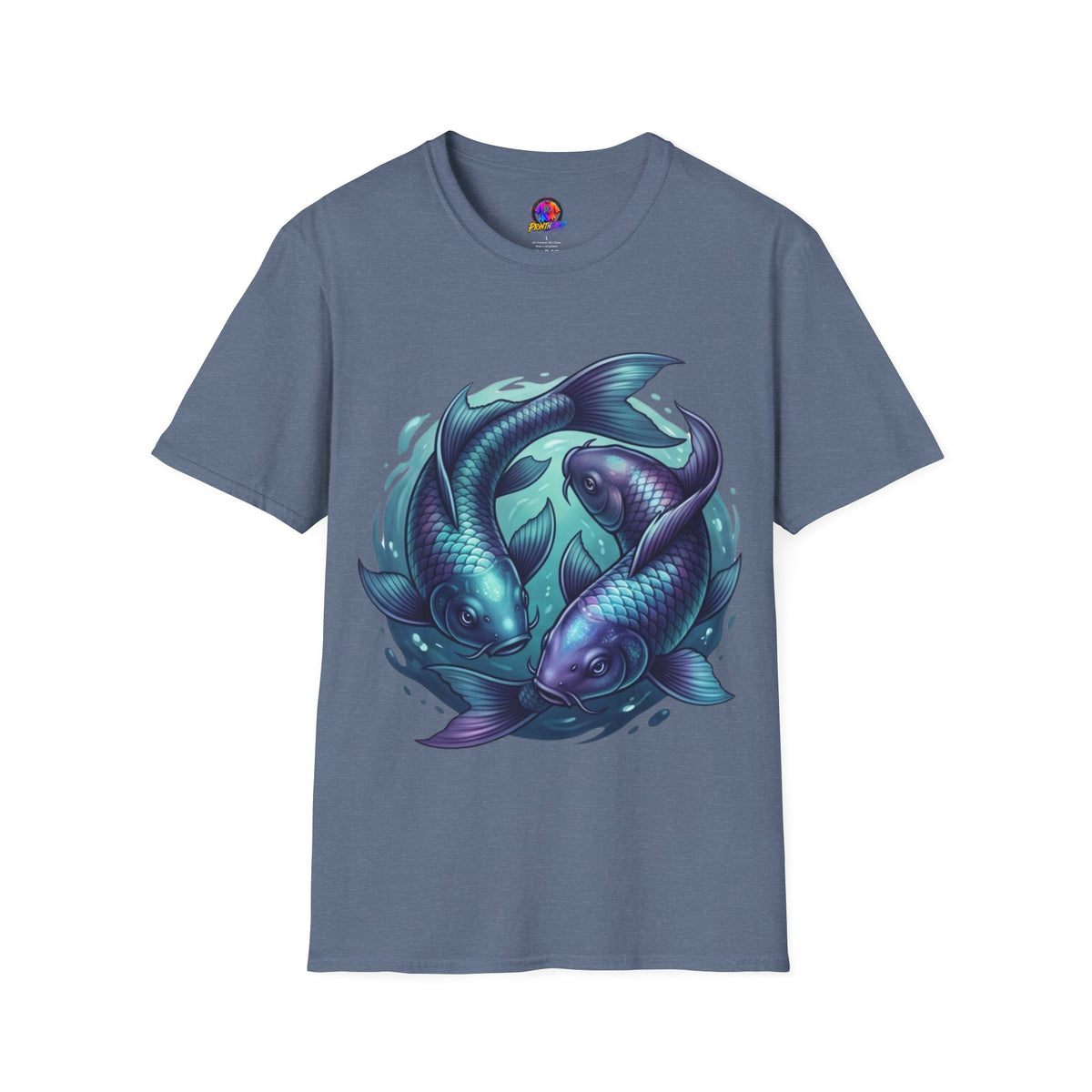 Pisces Zodiac Koi Fish Tee — Yin Yang Aquatic Graphic T-Shirt