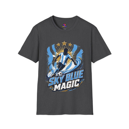 Argentina Sky Blue Magic Soccer T-Shirt — Argentinian Football Player Graphic Tee