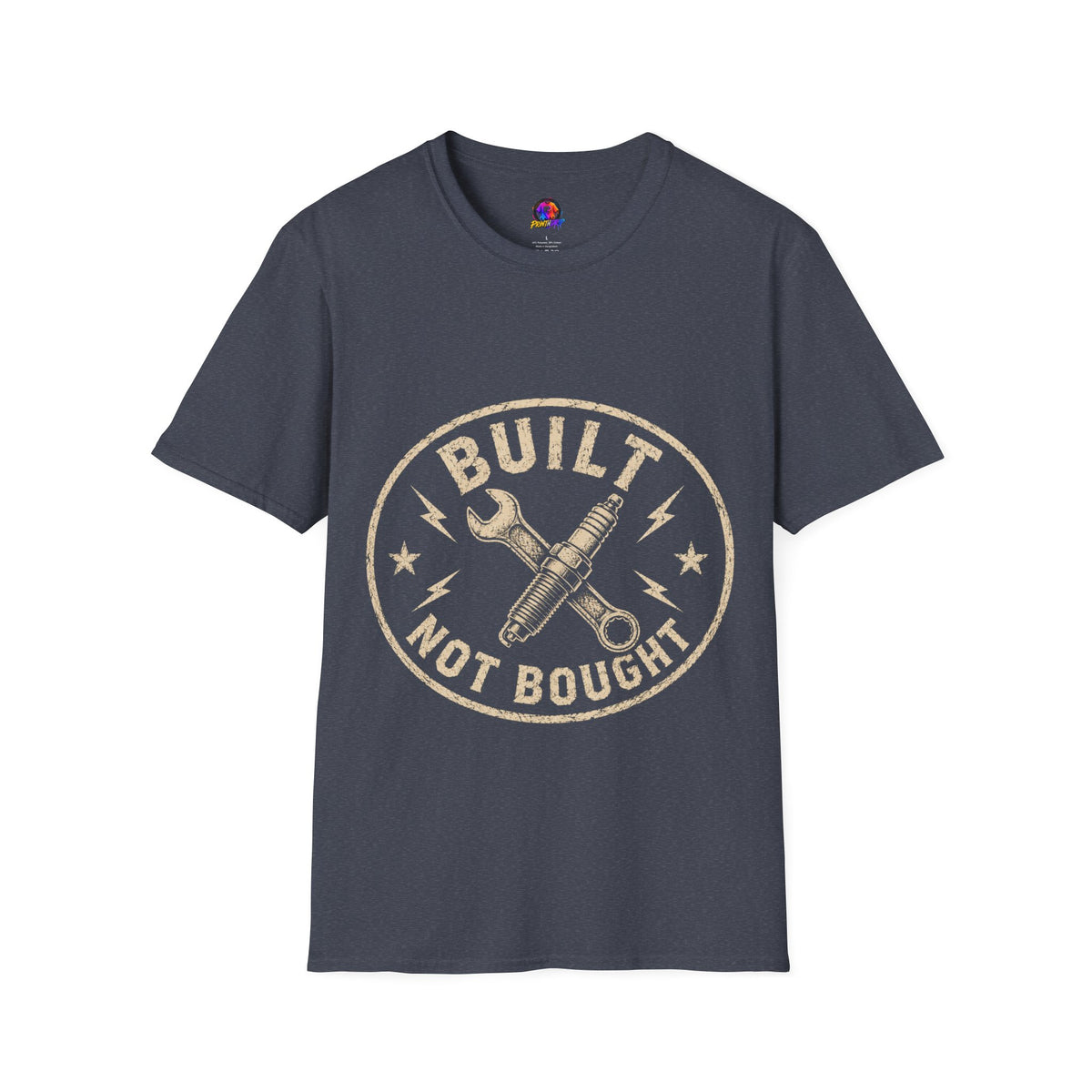T-Shirt — "Built Not Bought" Vintage Mechanic Graphic