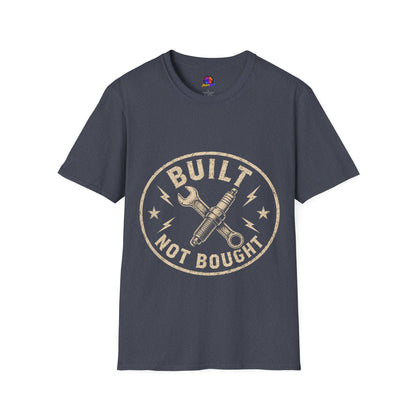 T-Shirt — "Built Not Bought" Vintage Mechanic Graphic