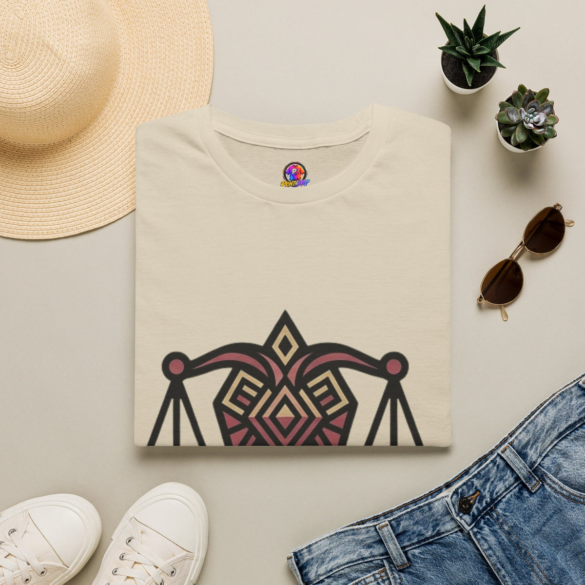 Libra Scales T-Shirt — Geometric Zodiac Libra Tee