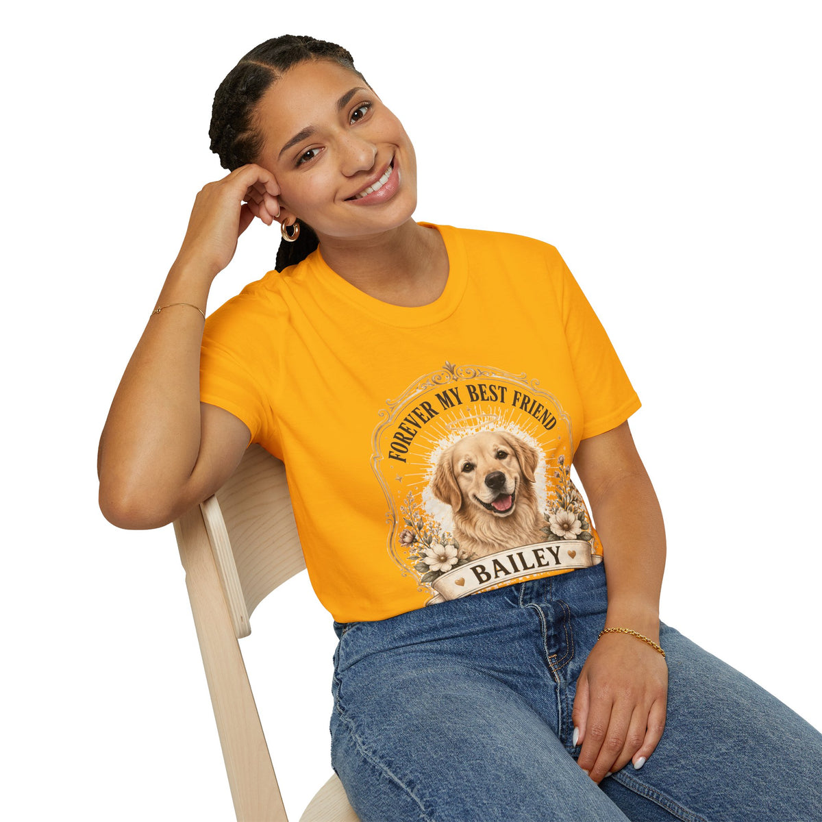 Forever My Best Friend Memorial Dog T-Shirt — Personalized Pet Tribute Tee