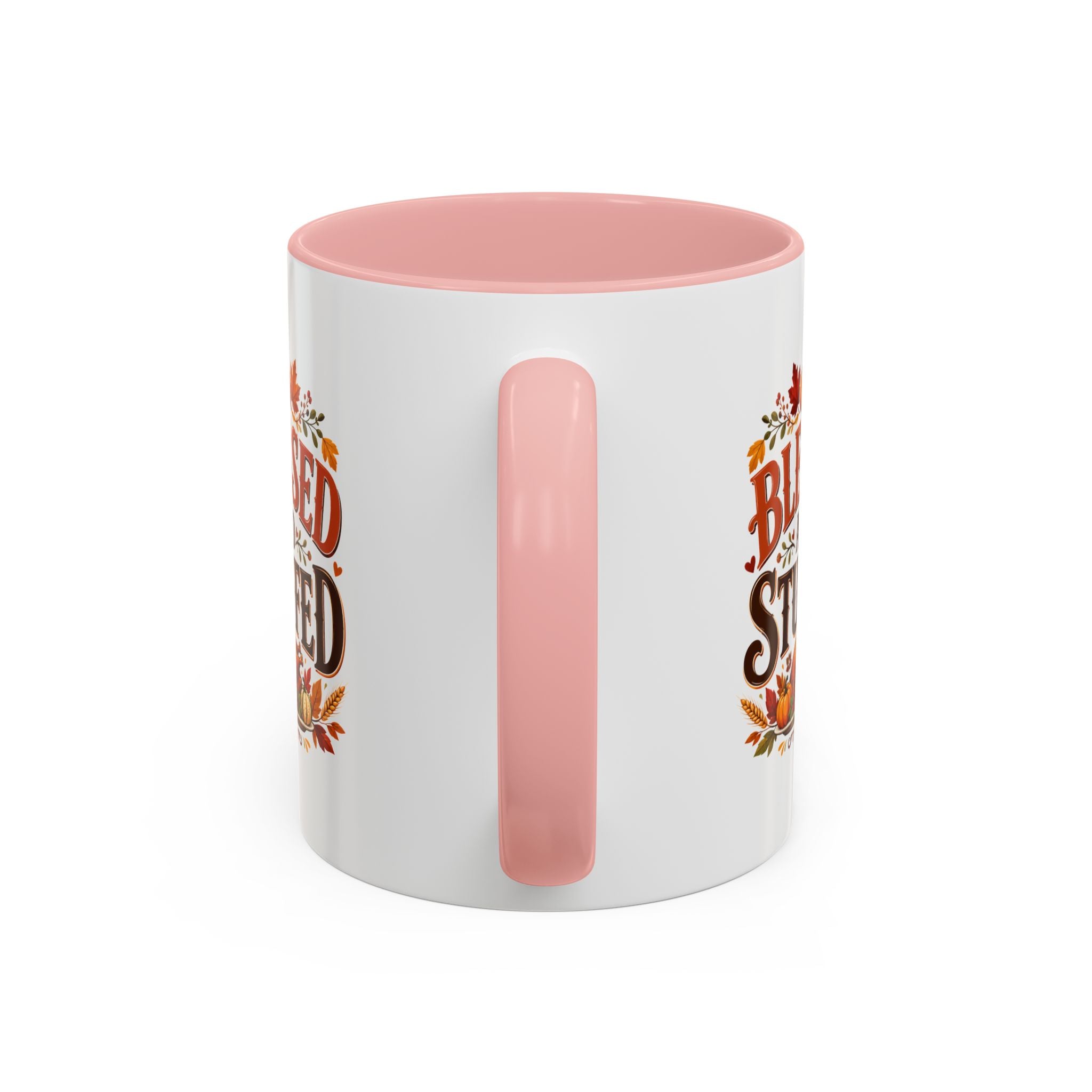 Thanksgiving Mug Blessed and Stuffed Coffee Mug — Thanksgiving Fall Ceramic Accent Mug