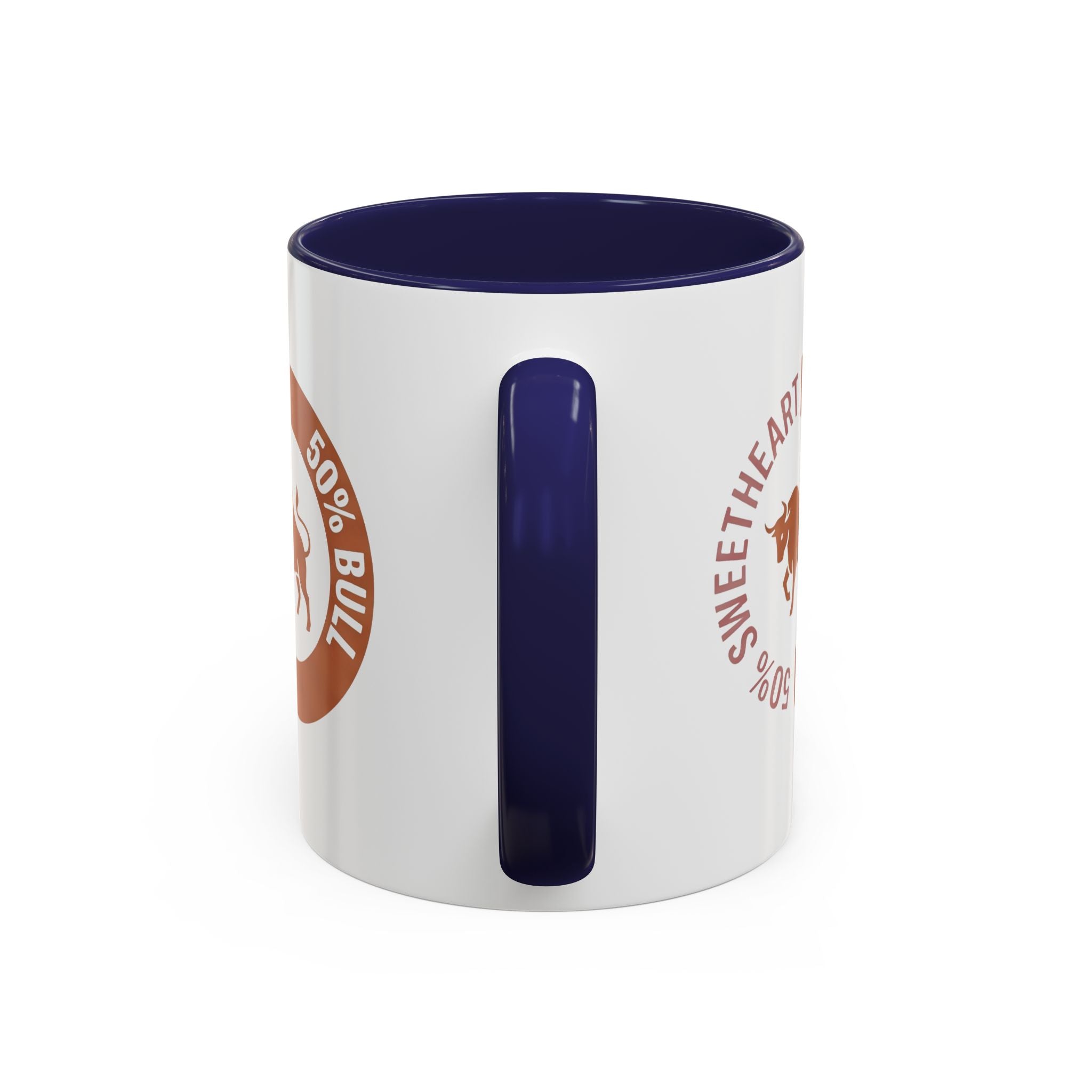 Coffee Mug – "50% Sweetheart 50% Bull" Accent Ceramic Mug