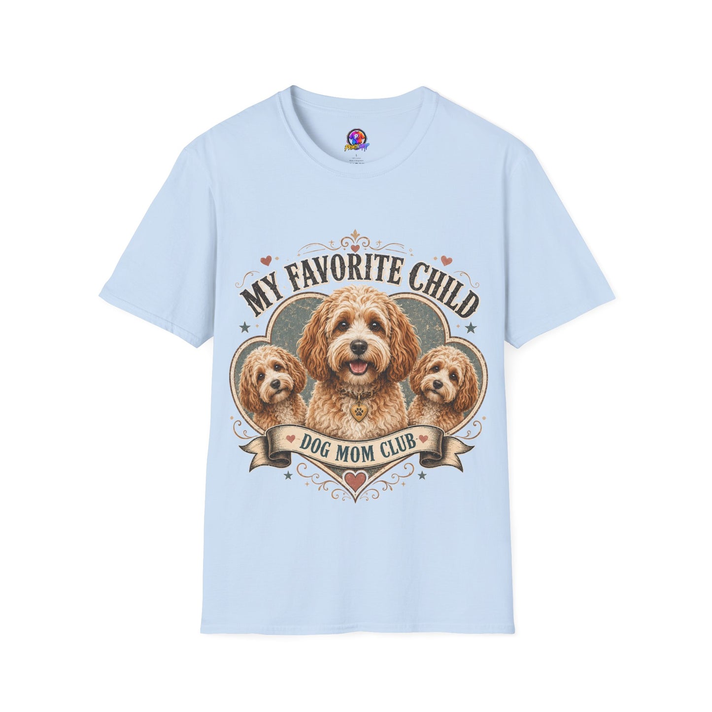 Dog Mom T-Shirt — "My Favorite Child" Cavalier Love Graphic Tee
