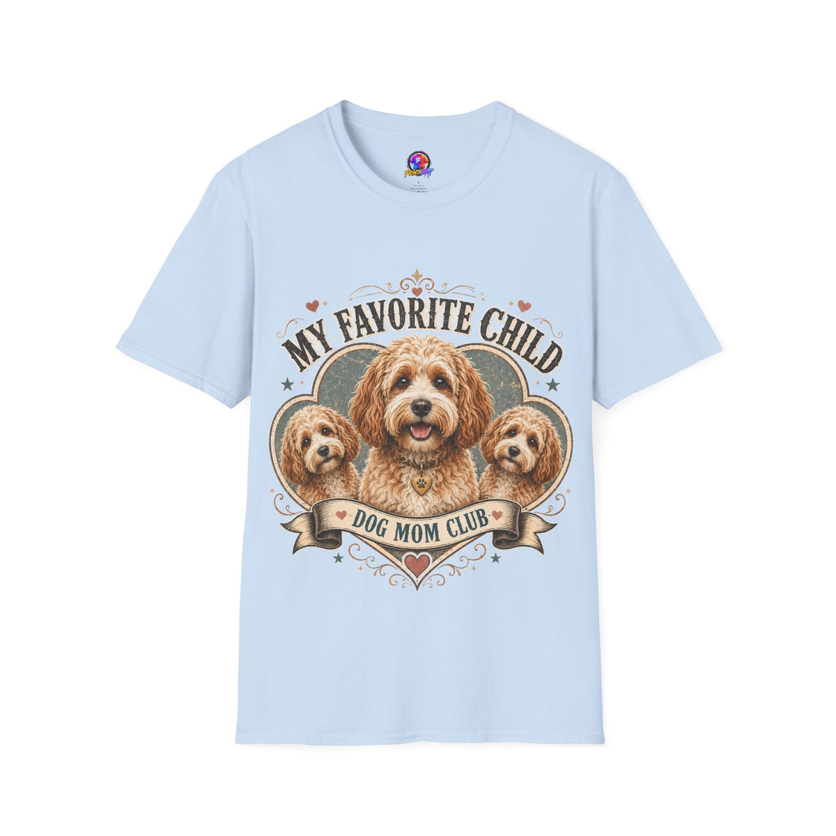 Dog Mom T-Shirt — "My Favorite Child" Cavalier Love Graphic Tee