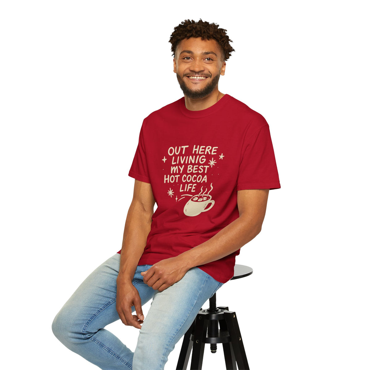 Hot Cocoa Life T-Shirt — "Out Here Living My Best Hot Cocoa Life" Graphic Tee - Trending Now - October 2026