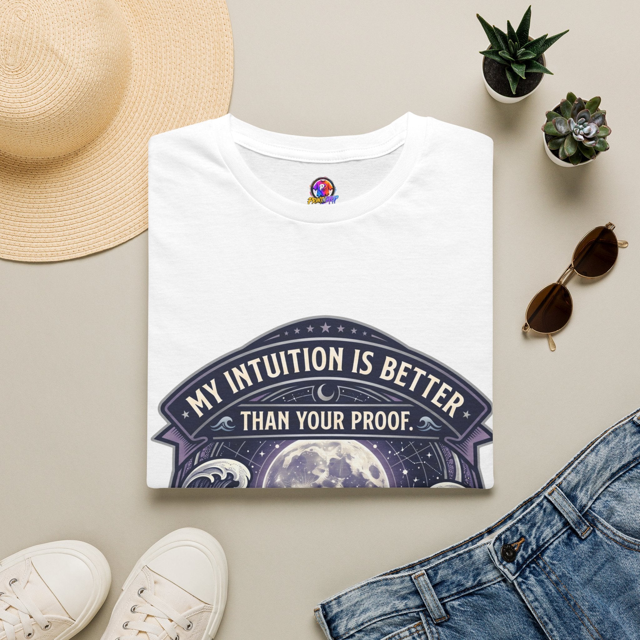 Cancer Zodiac T-Shirt — "My Intuition Is Better Than Your Proof" Astrology Tee