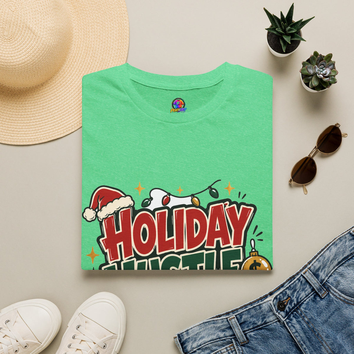 Holiday Hustle Mode T-Shirt — Funny Christmas Graphic Tee