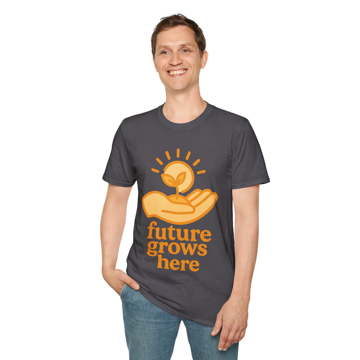 T-Shirt — "Future Grows Here" Sunseed Graphic - Trending Now - September 2026