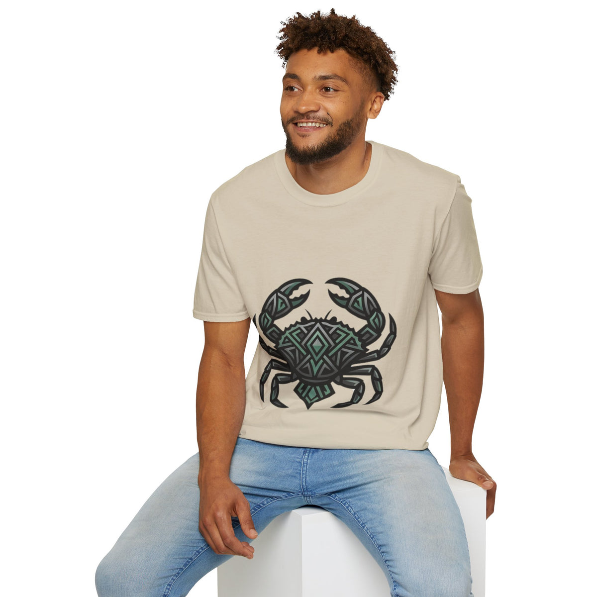 Cancer Zodiac Crab Tribal Graphic T-Shirt — Nautical Beachy Zodiac Style