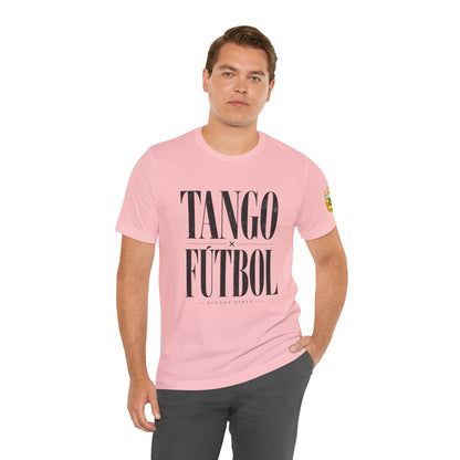Argentina - Tango y Fútbol Graphic Tee - Bold Serif Soccer & Dance Shirt