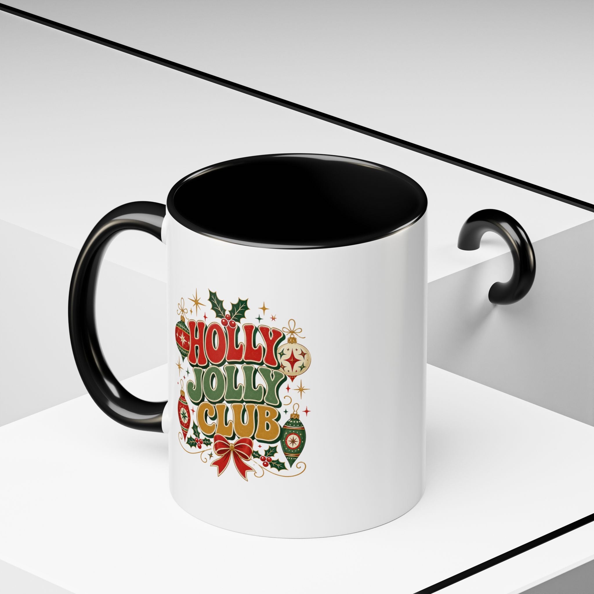 Accent Coffee Mug Holly Jolly Club