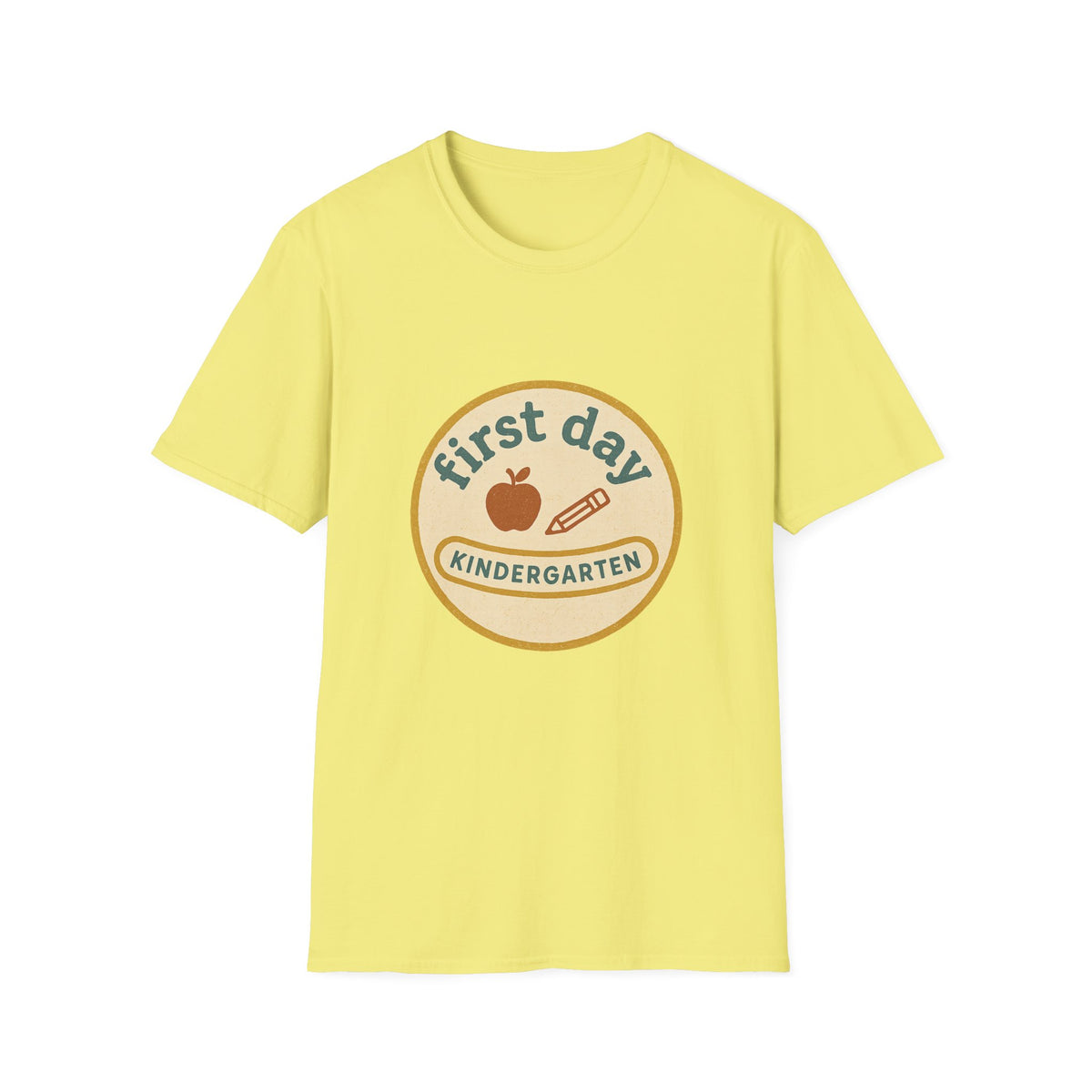 First Day Kindergarten Badge T-Shirt — Cute Back-to-School Tee for Teachers & Parents - Trending Now - August 2026